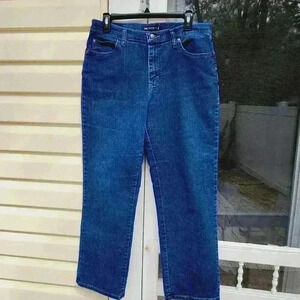 New W/O Tag Lee Relaxed Fit Straight Mid Rise Blue Jeans Women's Size 10